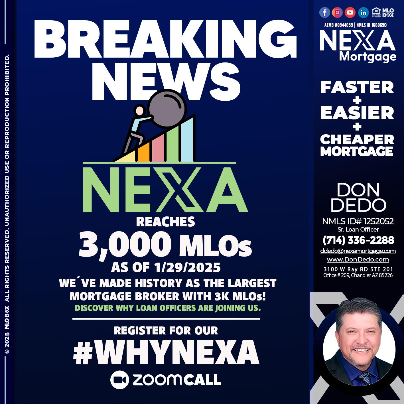 BREAKING NEWS - Don Dedo -Mortgage Loan Originator