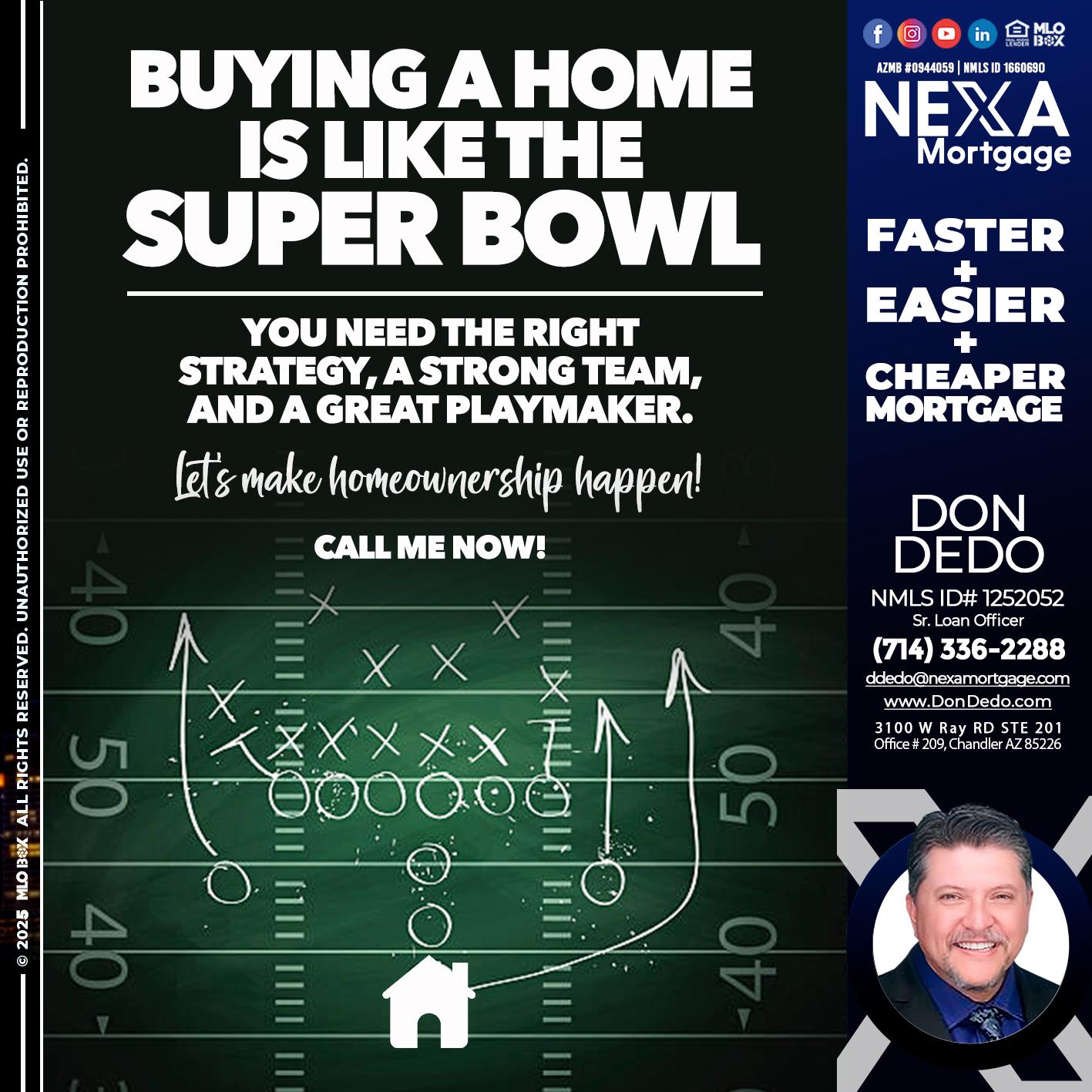 BUYING A HOME - Don Dedo -Mortgage Loan Originator