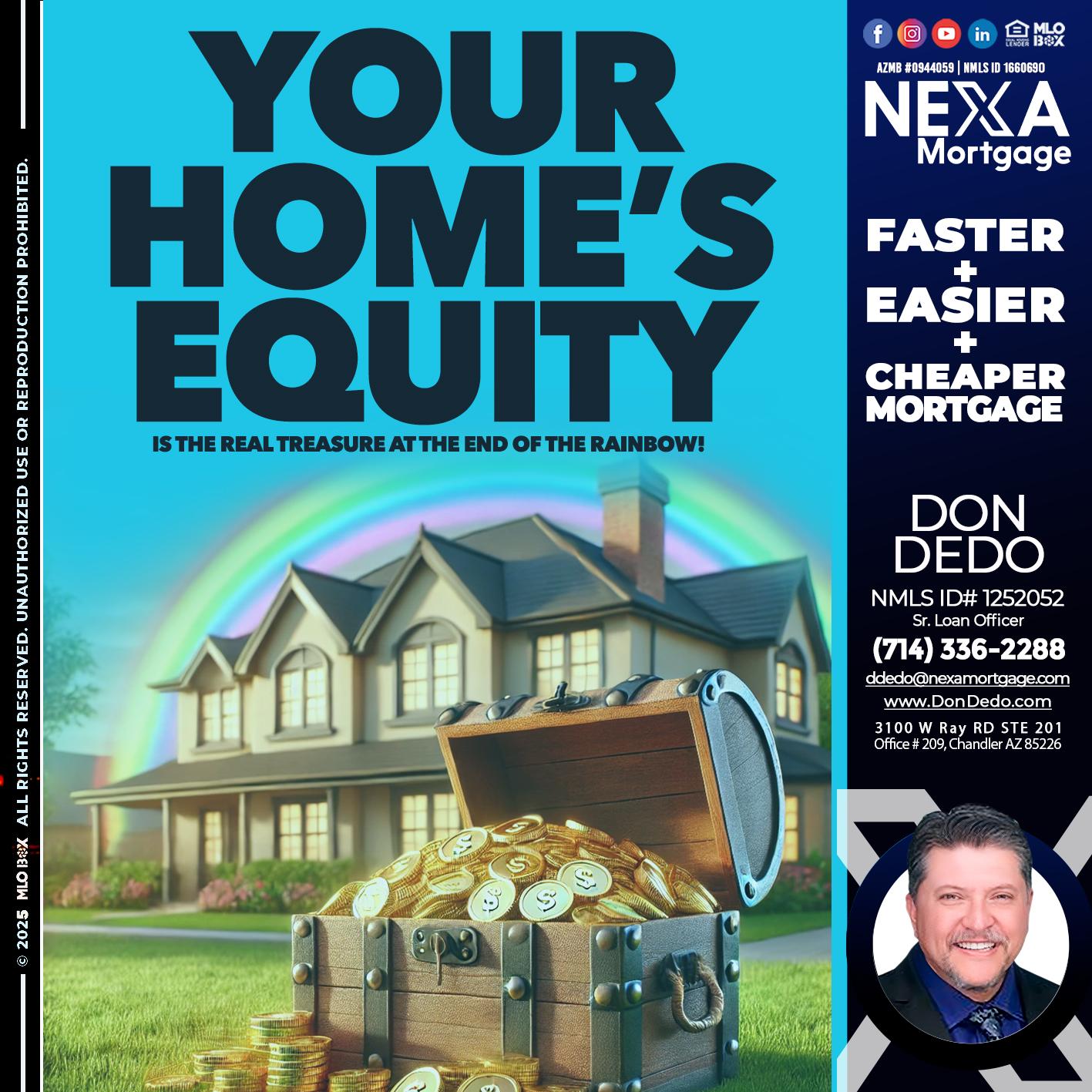 YOUR HOME´S EQUITY - Don Dedo -Mortgage Loan Originator