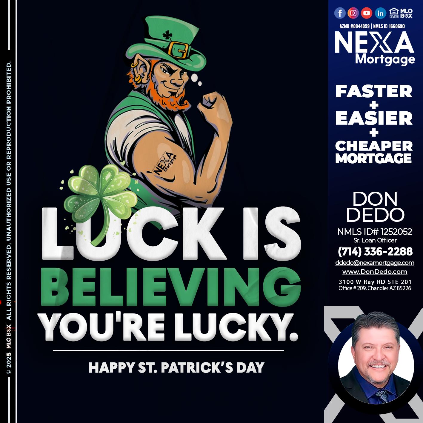 ST. PATRICKS DAY - Don Dedo -Mortgage Loan Originator