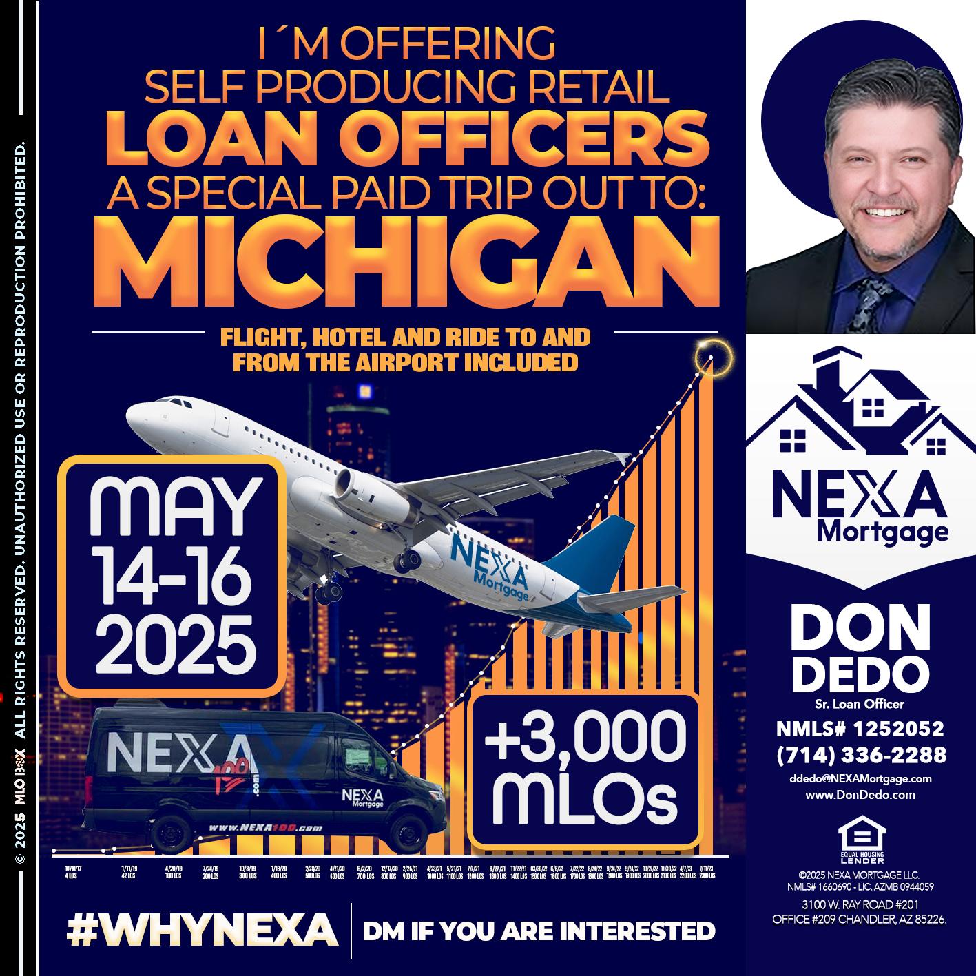 MICHIGAN TRIP - Don Dedo -Mortgage Loan Originator