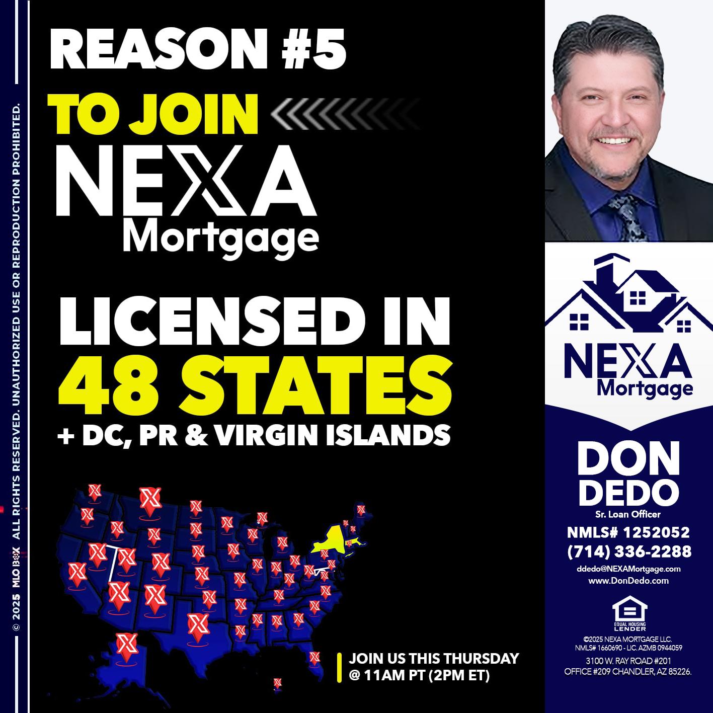 REASON 5 - Don Dedo -Mortgage Loan Originator
