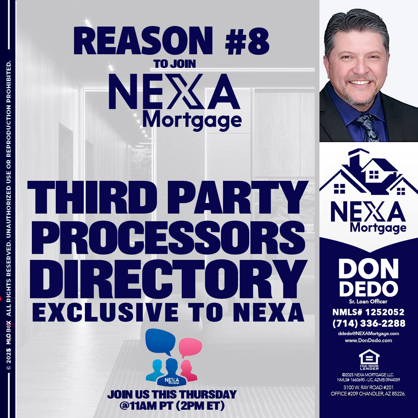 REASON 8 - Don Dedo -Mortgage Loan Originator