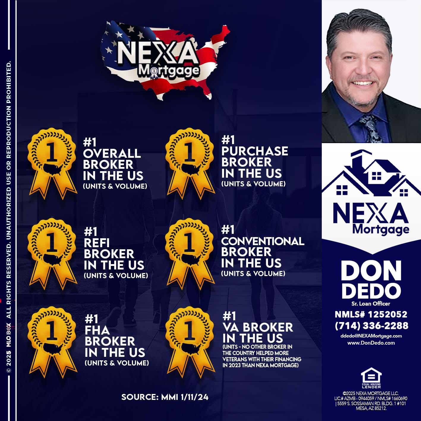 #1 - Don Dedo -Mortgage Loan Originator
