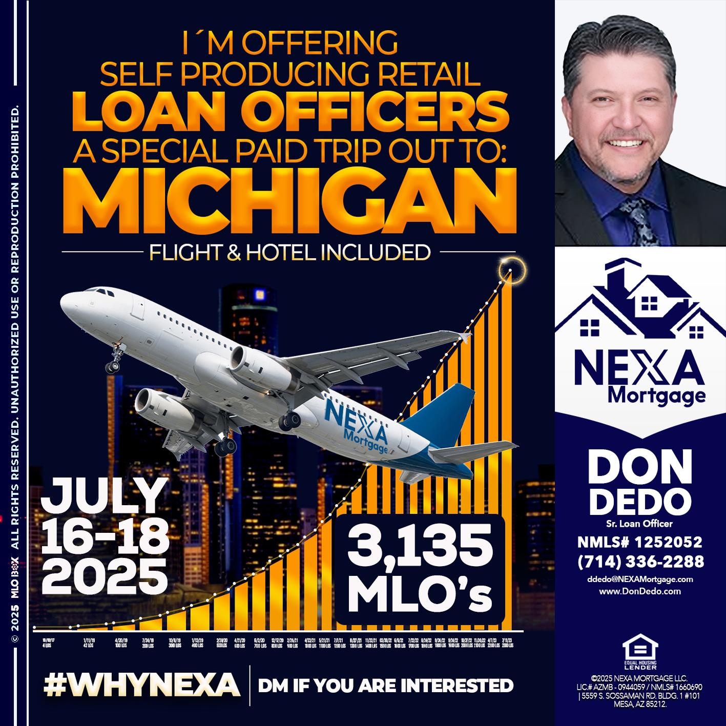 MICHIGAN TRIP - Don Dedo -Mortgage Loan Originator
