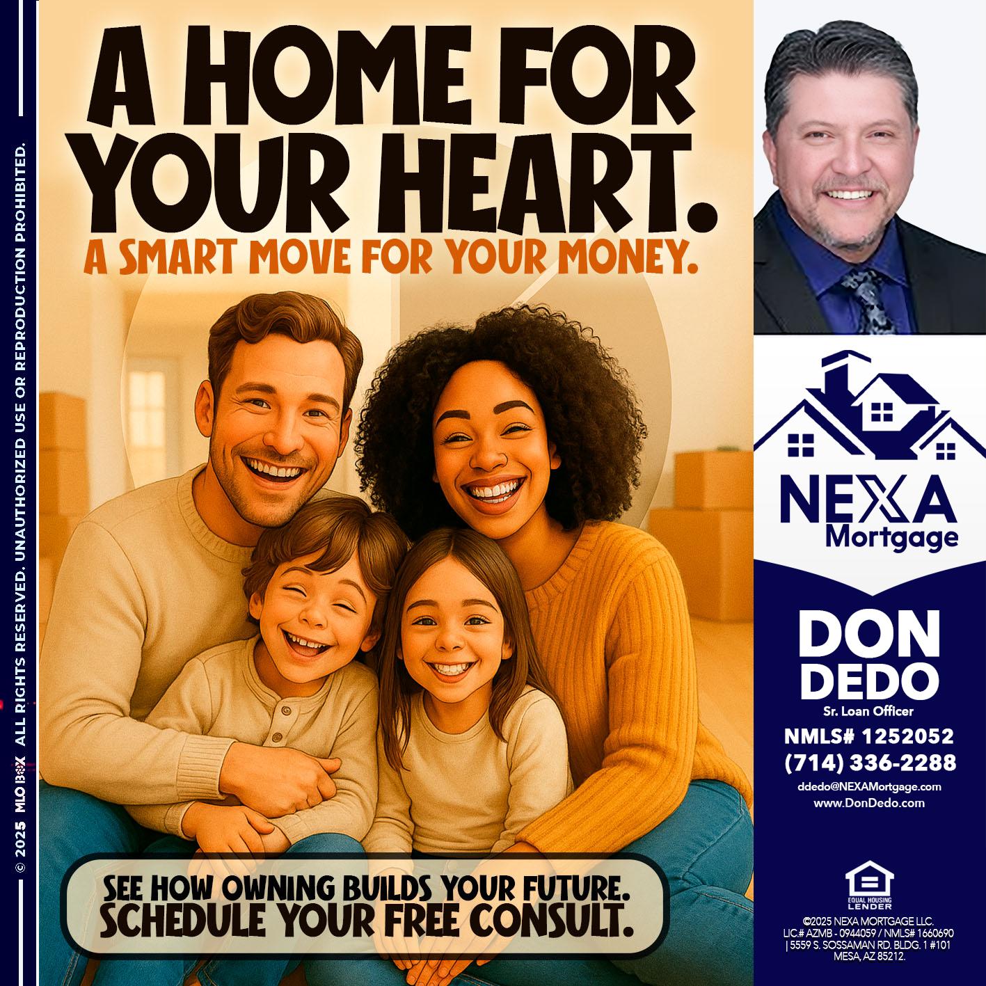 A HOME FOR - Don Dedo -Mortgage Loan Originator