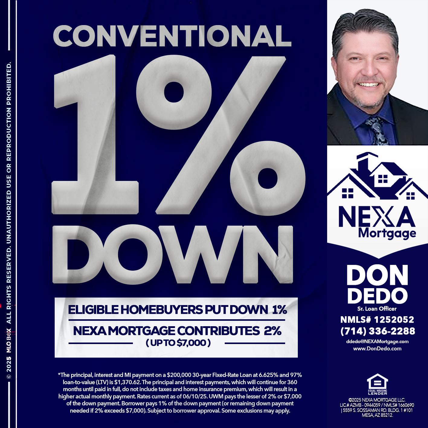 CONVENTIONAL - Don Dedo -Mortgage Loan Originator