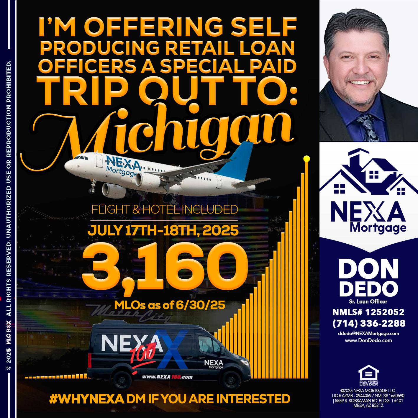MICHIGAN TRIP - Don Dedo -Mortgage Loan Originator