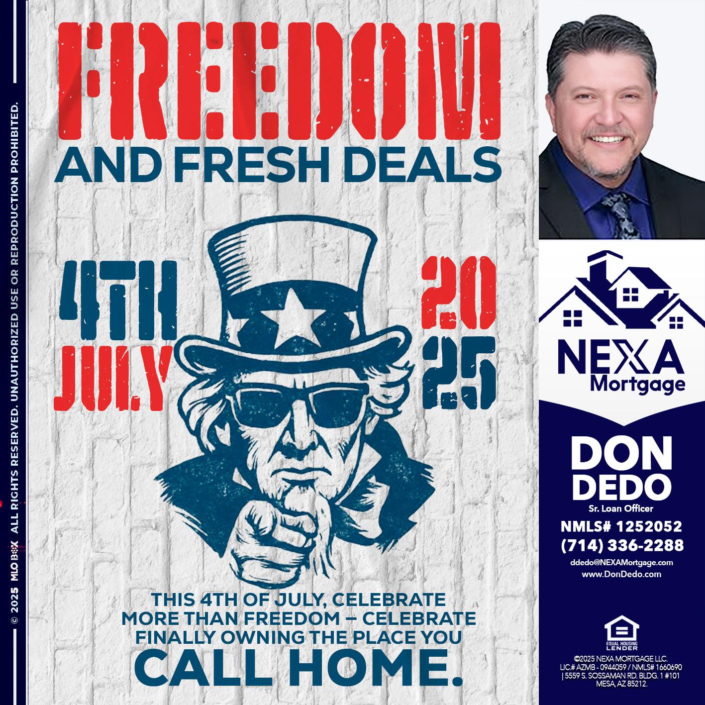 FREEDOM - Don Dedo -Mortgage Loan Originator