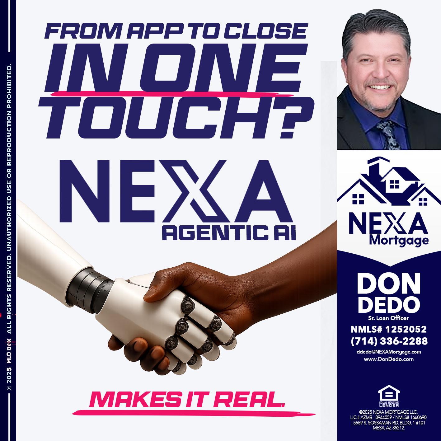 IN ONE TOUCH - Don Dedo -Mortgage Loan Originator