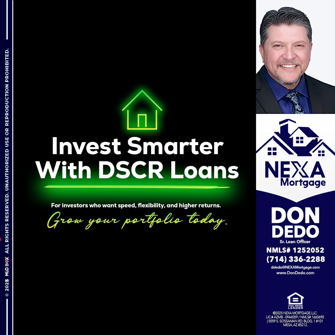 invest smarter - Don Dedo -Mortgage Loan Originator