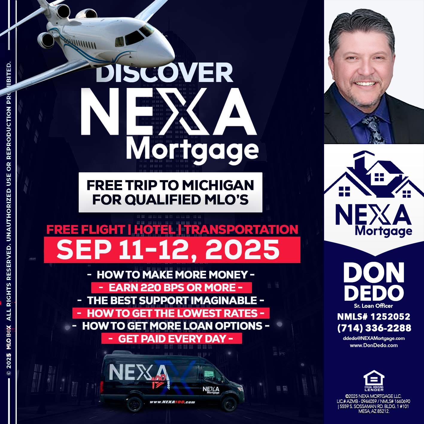 DISCOVER NEXA MORTGAGE - Don Dedo -Mortgage Loan Originator