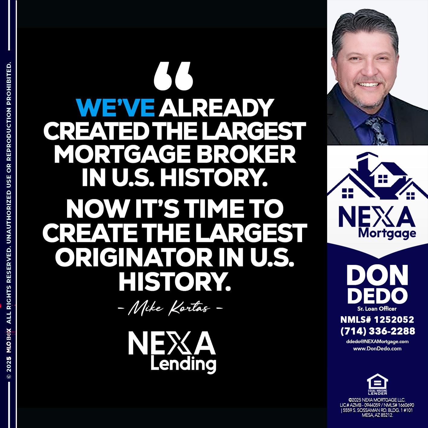 MIKE KORTAS - Don Dedo -Mortgage Loan Originator