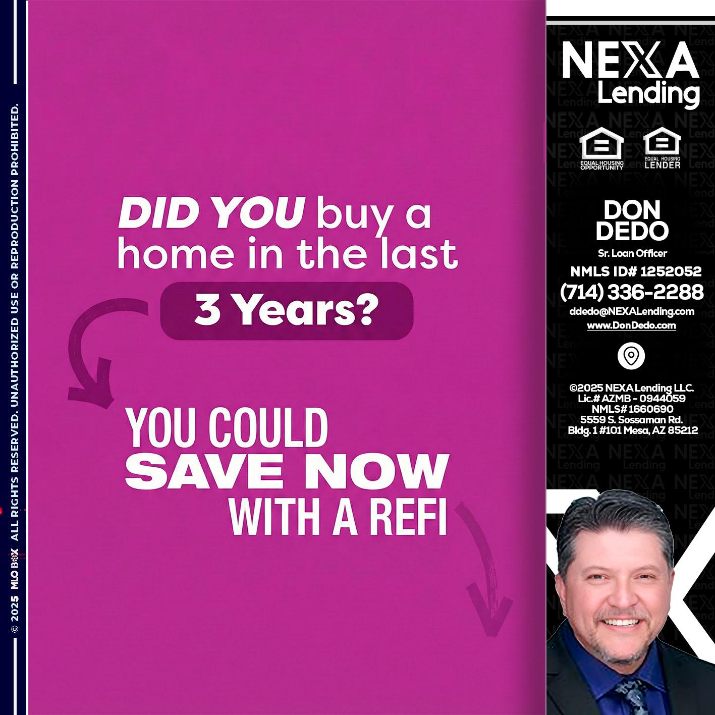 did you - Don Dedo -Mortgage Loan Originator