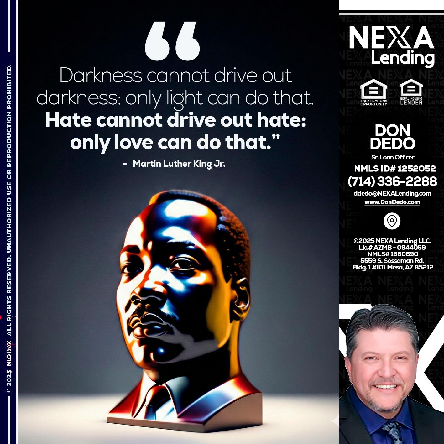 MLK 2026 - Don Dedo -Mortgage Loan Originator