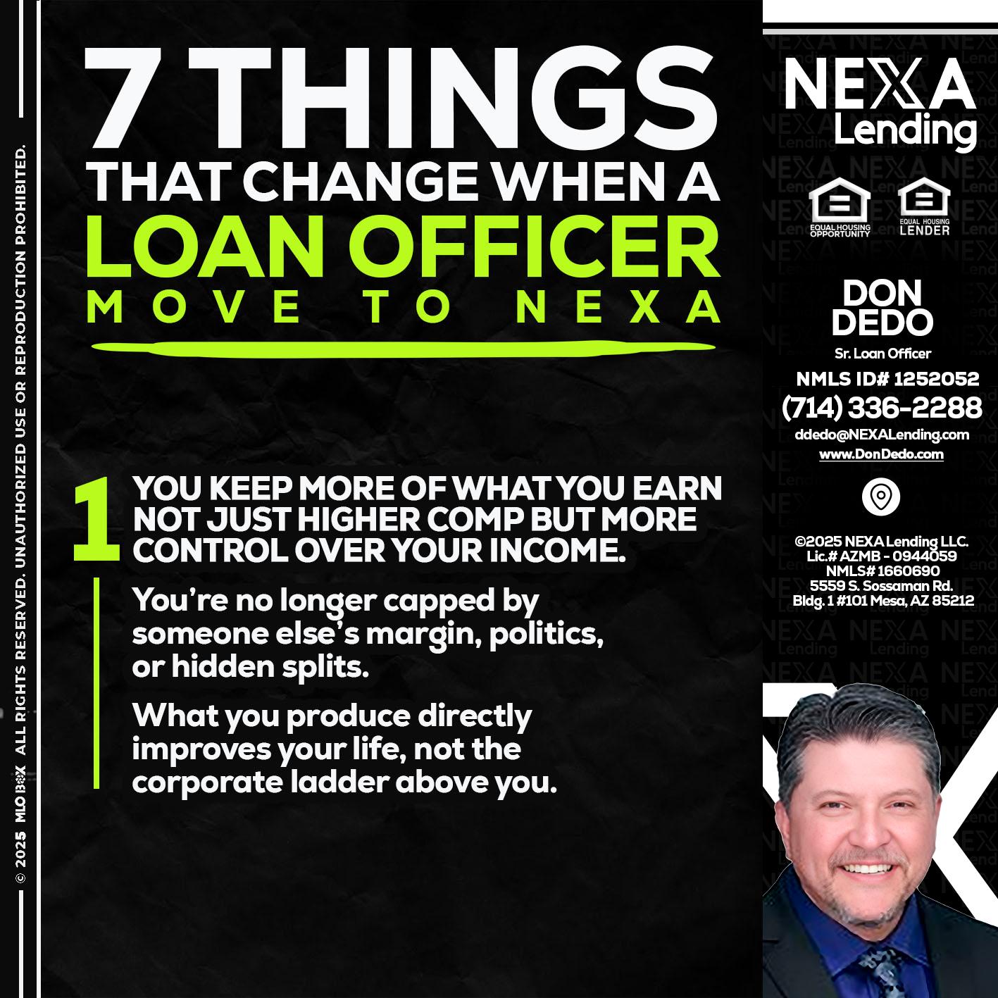 7 THINGS (1) - Don Dedo -Mortgage Loan Originator