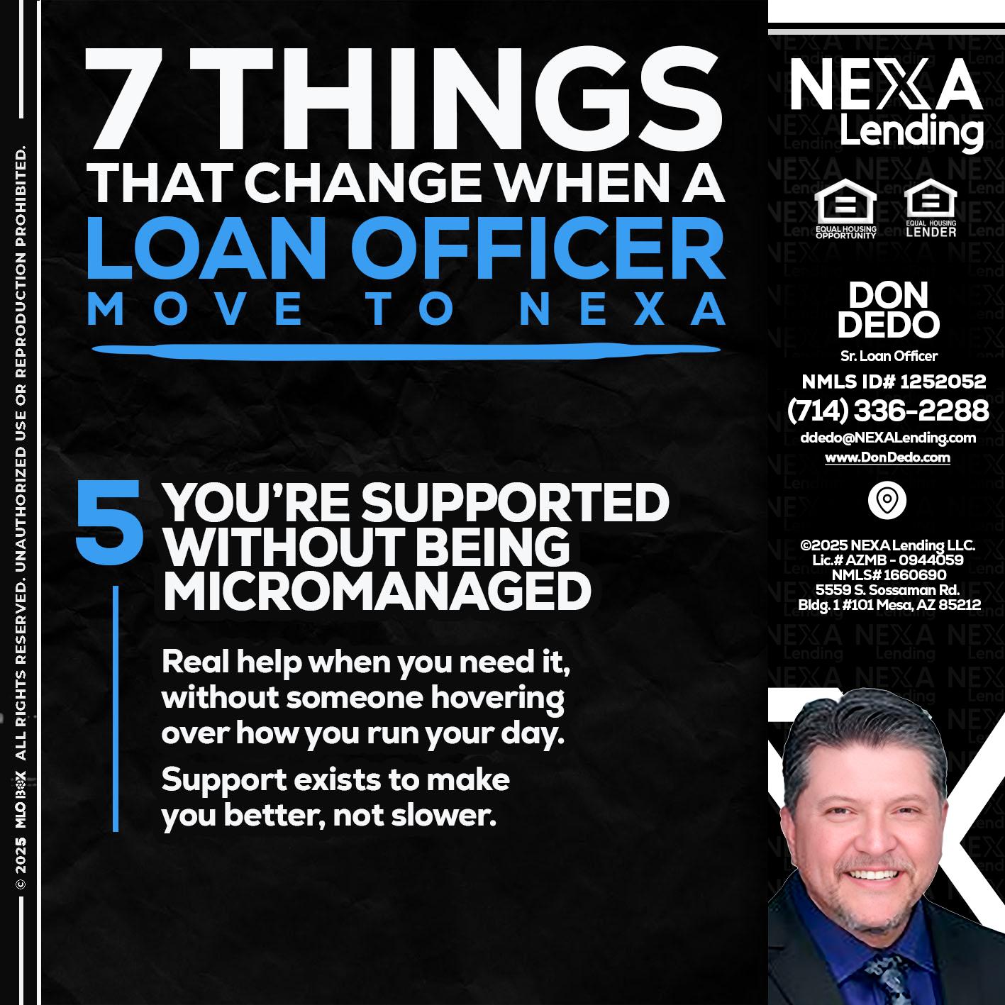7 THINGS (5) - Don Dedo -Mortgage Loan Originator