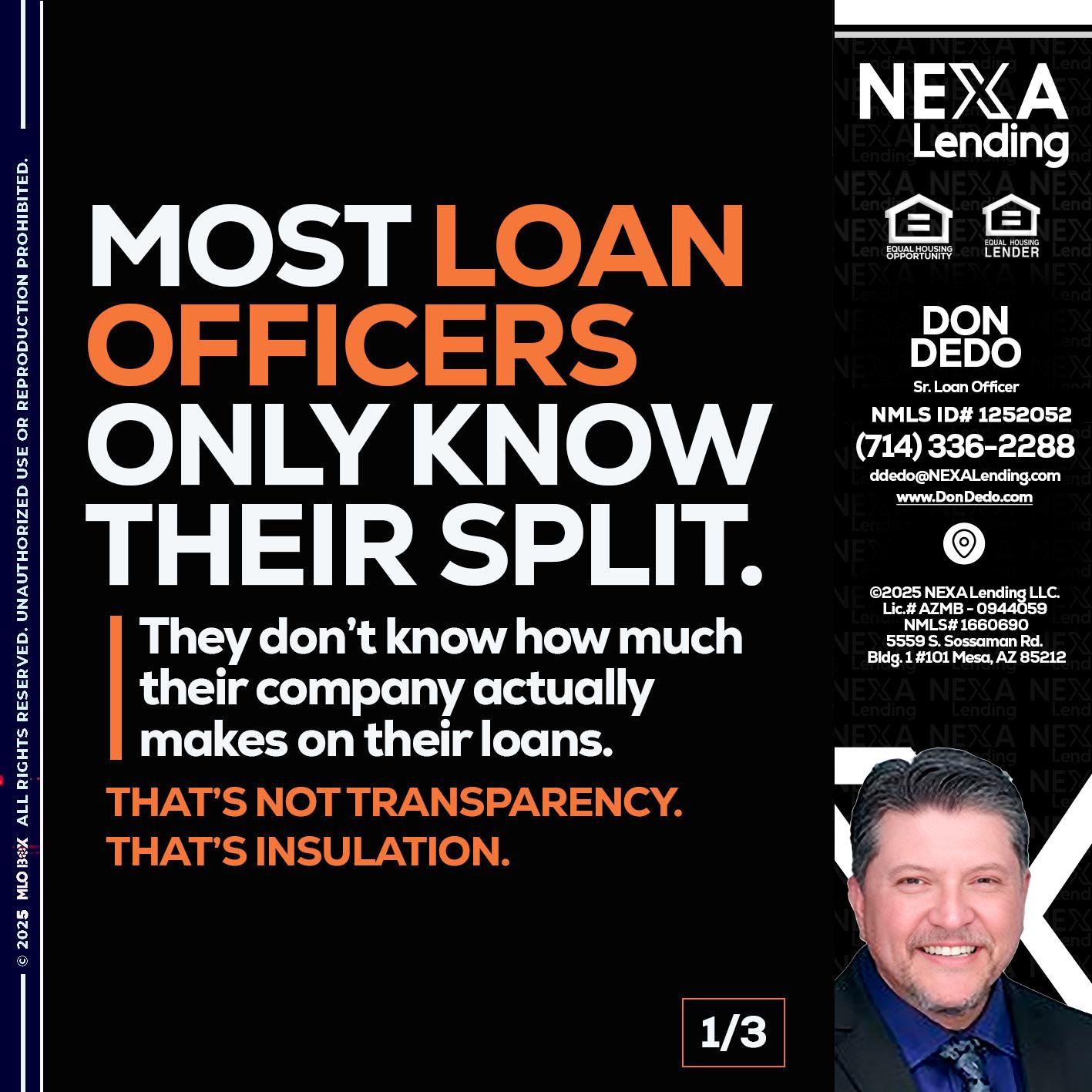 1 OF 3 - Don Dedo -Mortgage Loan Originator