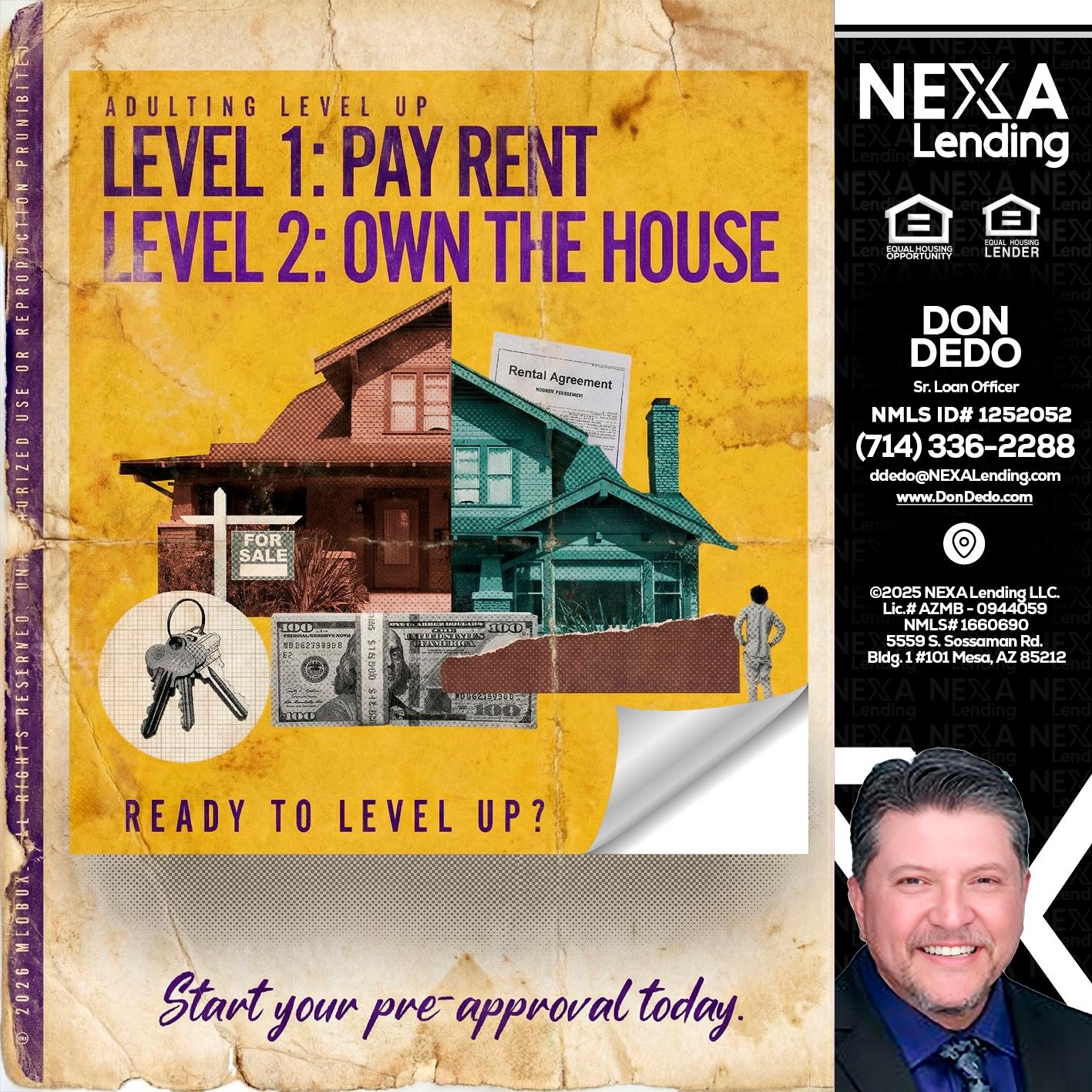 LEVEL 1 - Don Dedo -Mortgage Loan Originator