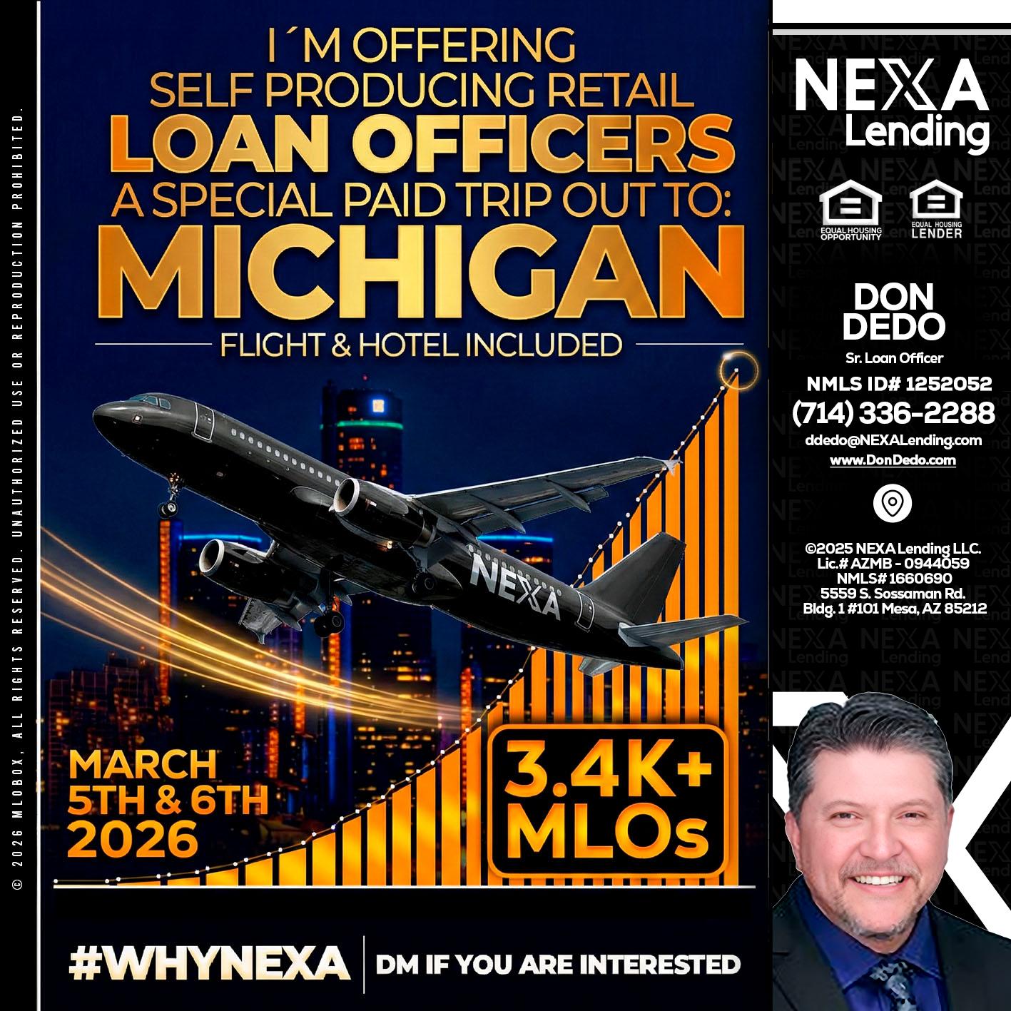 MICHIGAN - Don Dedo -Mortgage Loan Originator