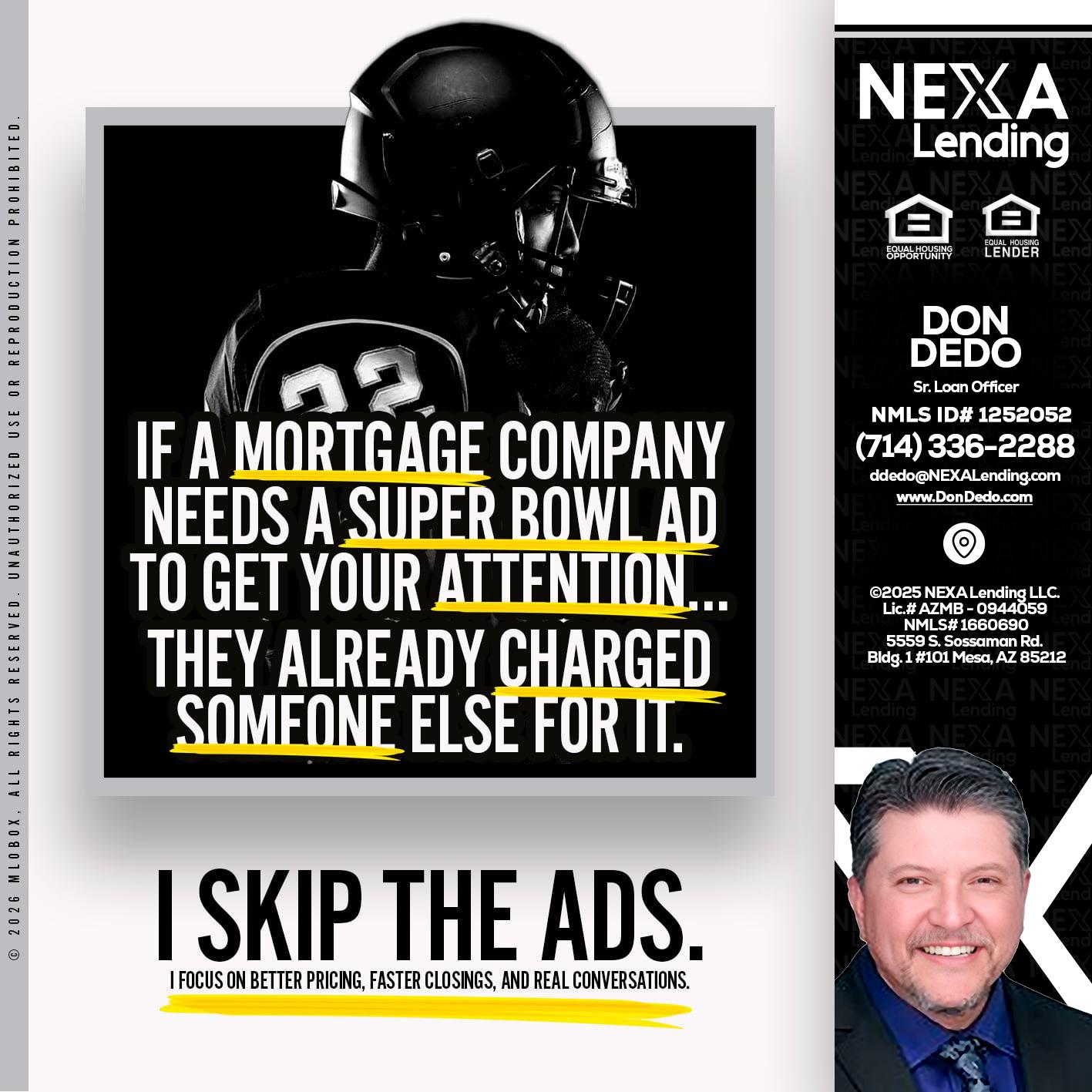 if a mortgage ad - Don Dedo -Mortgage Loan Originator