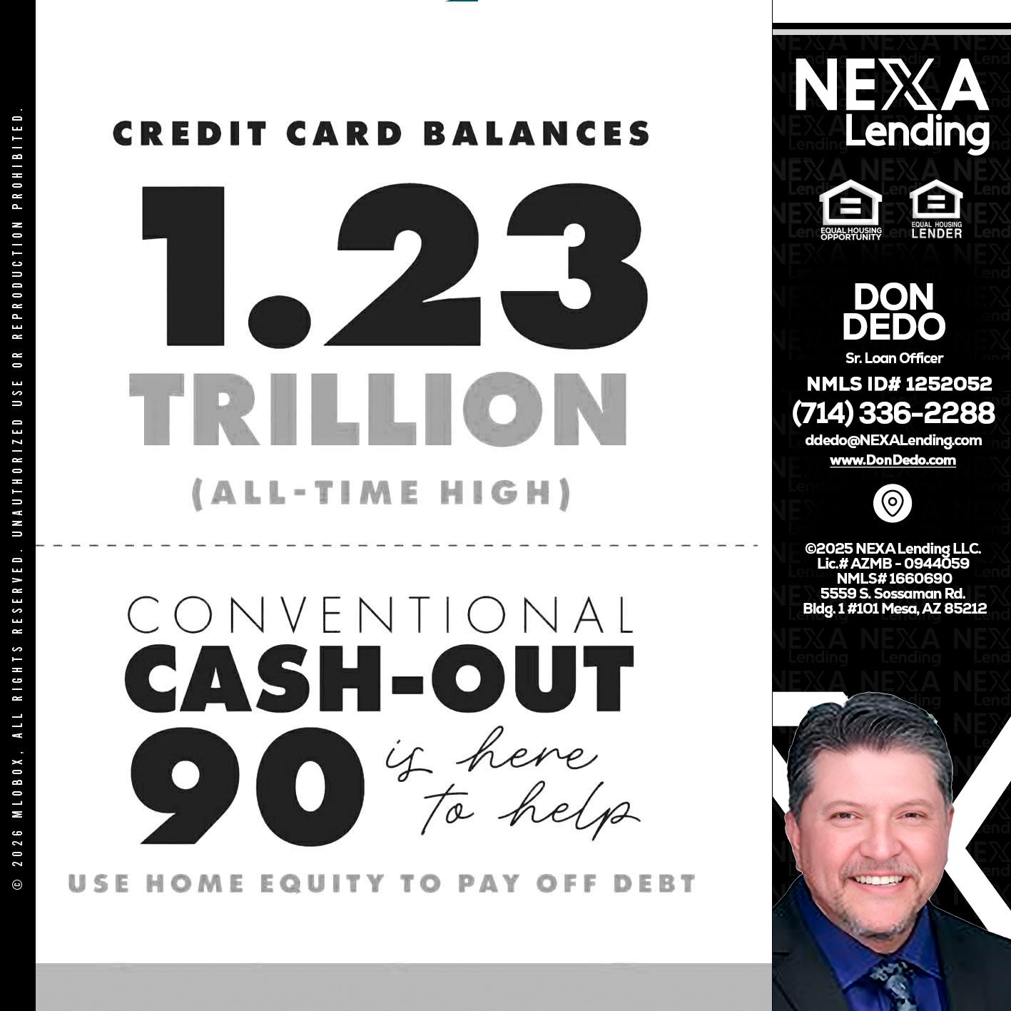 CREDIT CARD BALANCE - Don Dedo -Mortgage Loan Originator