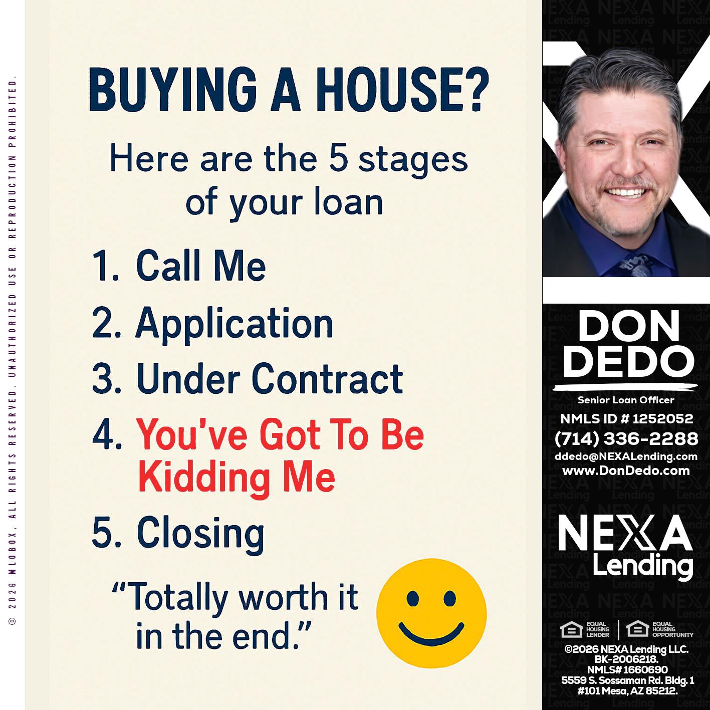 BUYING A HOUSE - Don Dedo -Mortgage Loan Originator