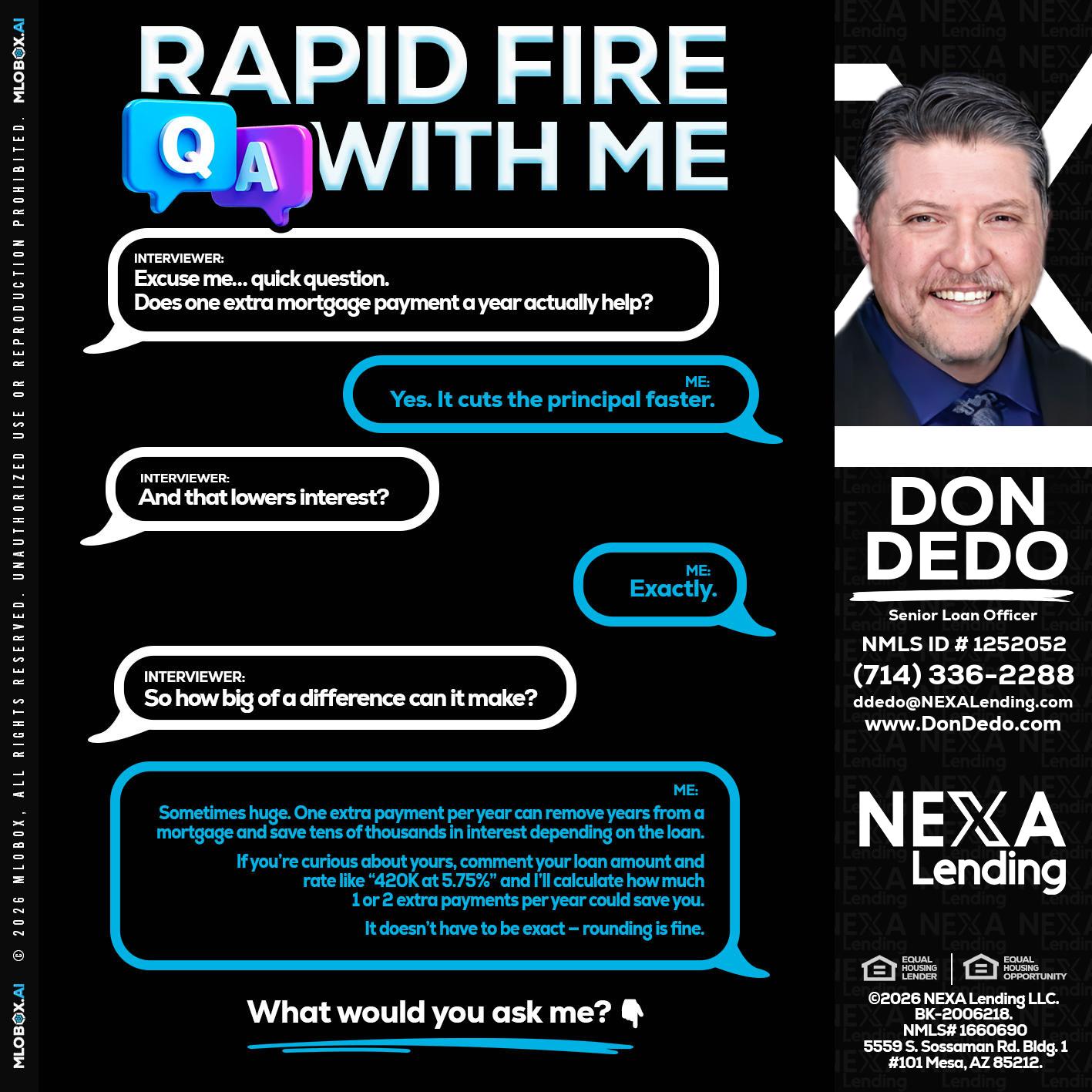 RAPID Q&A - Don Dedo -Mortgage Loan Originator