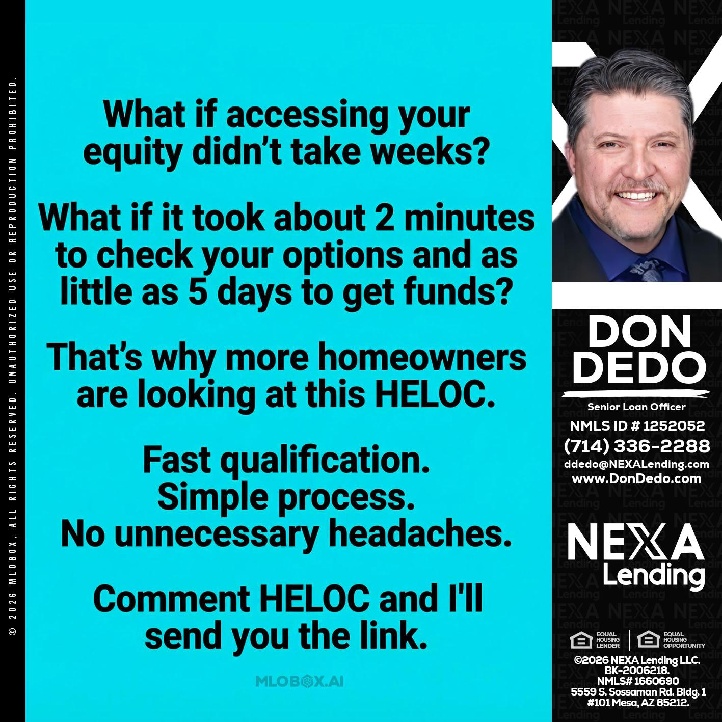 what if - Don Dedo -Mortgage Loan Originator