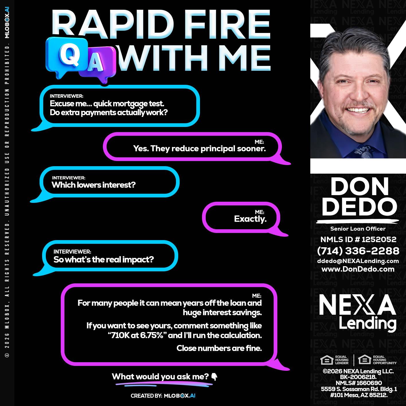 RAPID QA - Don Dedo -Mortgage Loan Originator