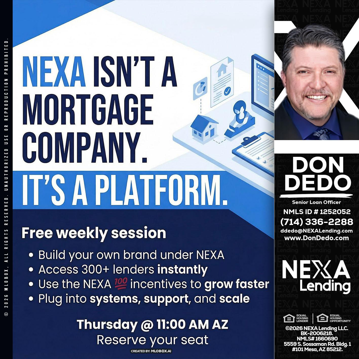NEXA ISNT - Don Dedo -Mortgage Loan Originator