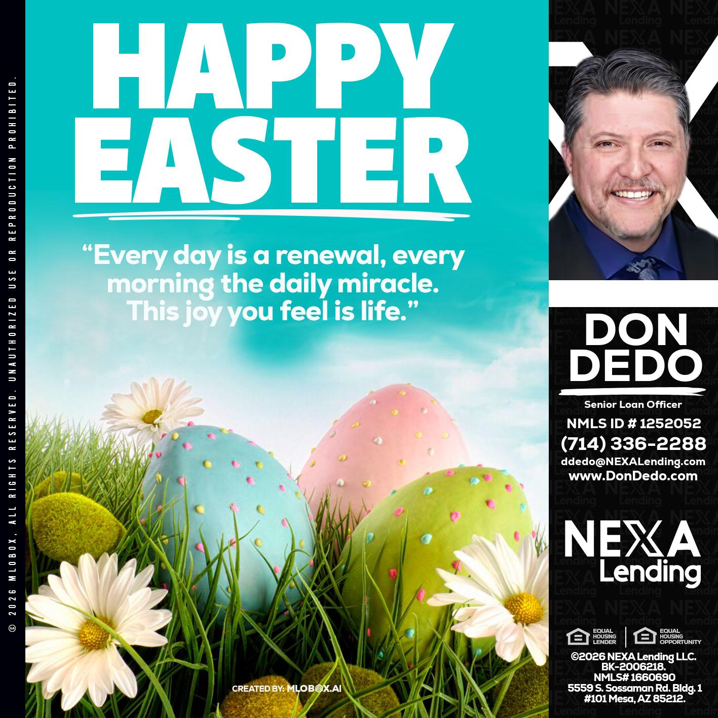 happy easter - Don Dedo -Mortgage Loan Originator