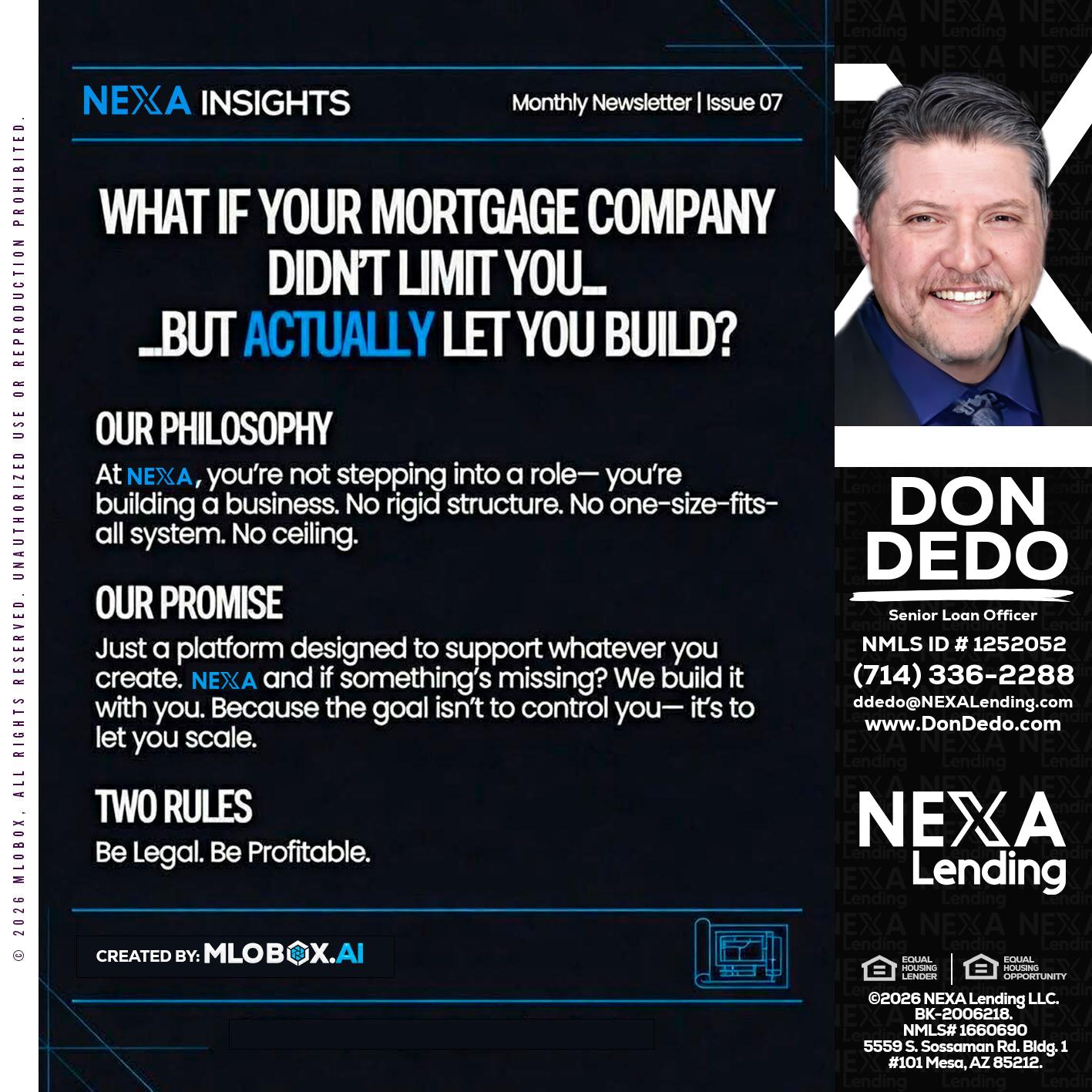 NEXA INSIGHTS - Don Dedo -Mortgage Loan Originator