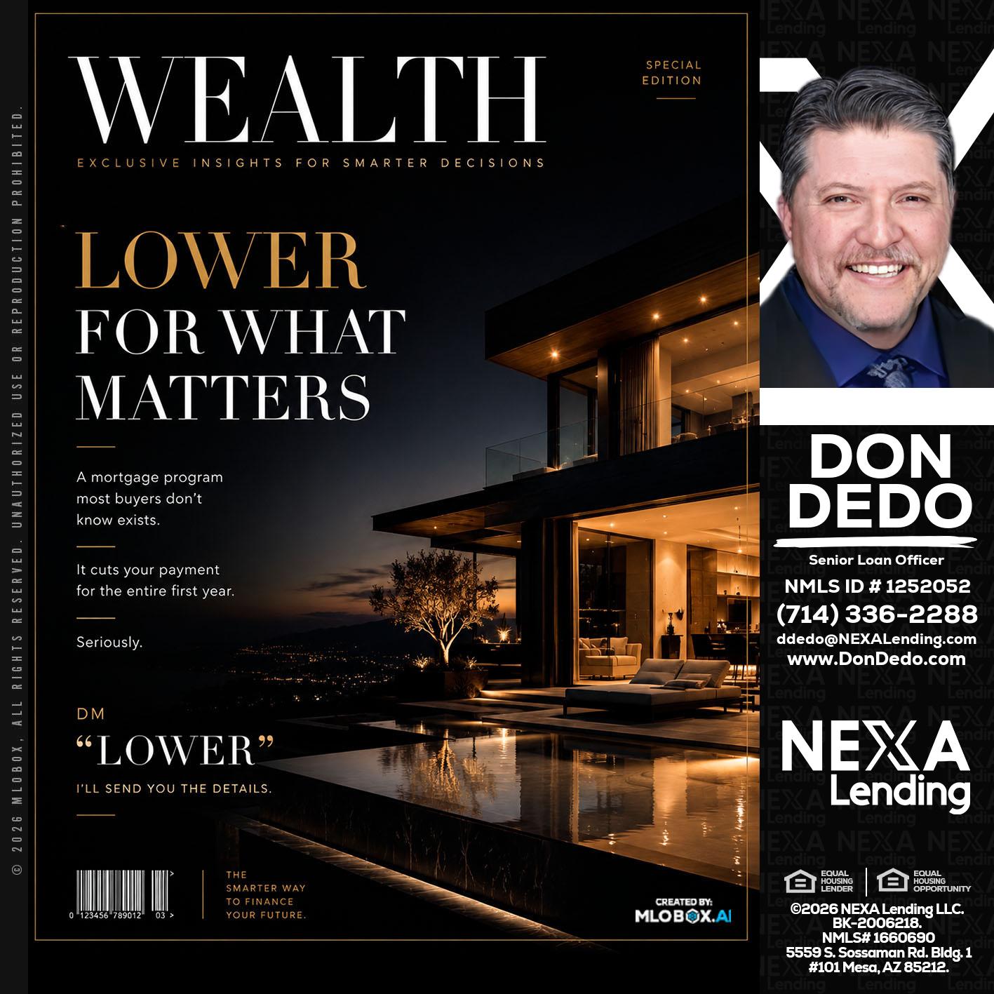 WEALTH - Don Dedo -Mortgage Loan Originator