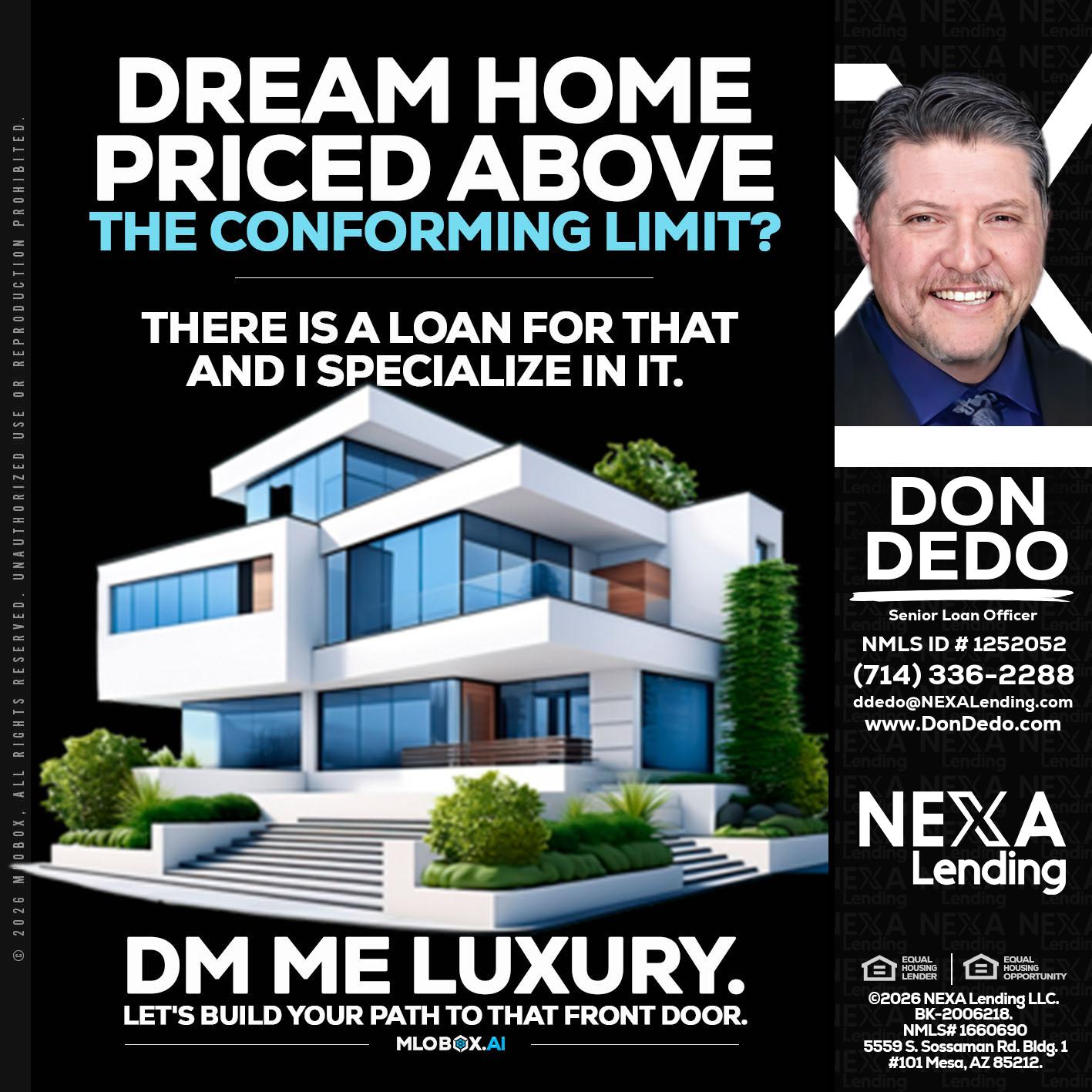 DREAM HOME - Don Dedo -Mortgage Loan Originator