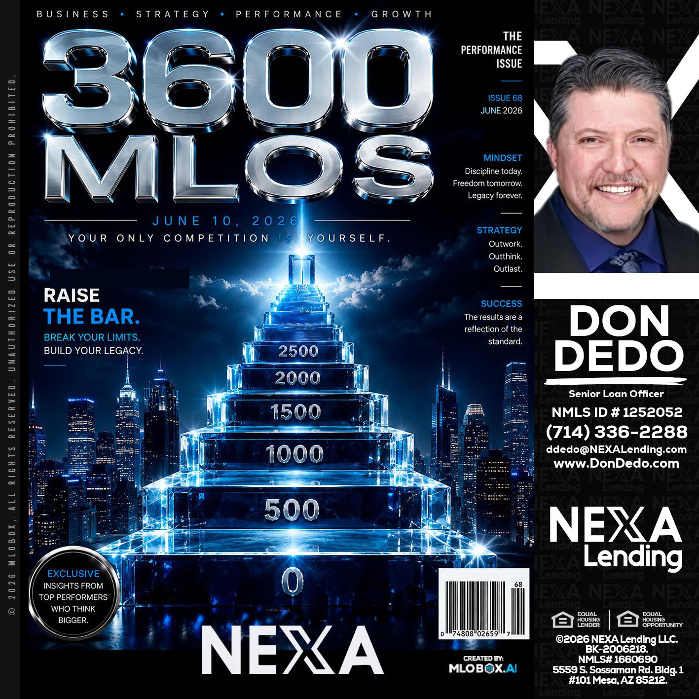 3600 MLOs - Don Dedo -Mortgage Loan Originator