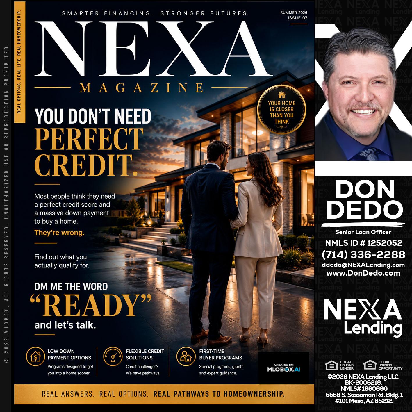 NEXA MAGAZINE - Don Dedo -Mortgage Loan Originator